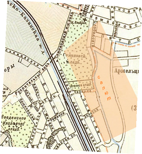 map 1912 карта семёновского кладбища